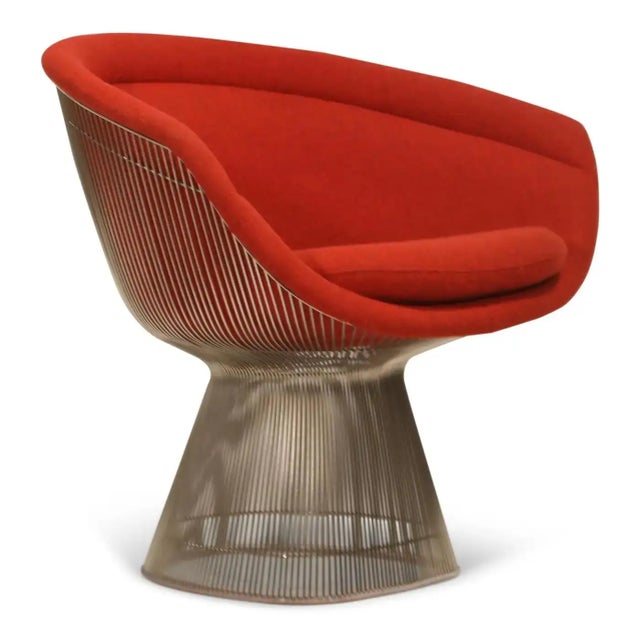 2010s Warren Platner for Knoll Lounge Chairs in Knoll Wool Boucle, Pair Available For Sale - Image 5 of 18