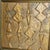 Textured Gold Abstract Painting | Sculptural Wall Art | Luxury Framed Acrylic Clay Artwork | Neutral Modern Decor | Original Art 13x13 For Sale - Image 4 of 5
