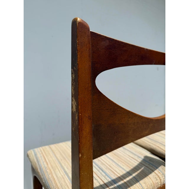 Brown 1950s Drexel 'Profile' Dining Chairs Designe by John Van Koert, Set of 4 For Sale - Image 8 of 17