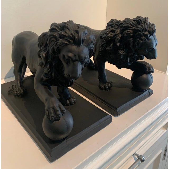 Mid 20th Century Modern Concrete Lions - A Pair For Sale - Image 11 of 13