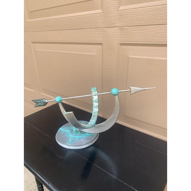 A stunning vintage French Provincial or Neoclassical style cast aluminum garden armillary sundial USA, Late 20th Century...