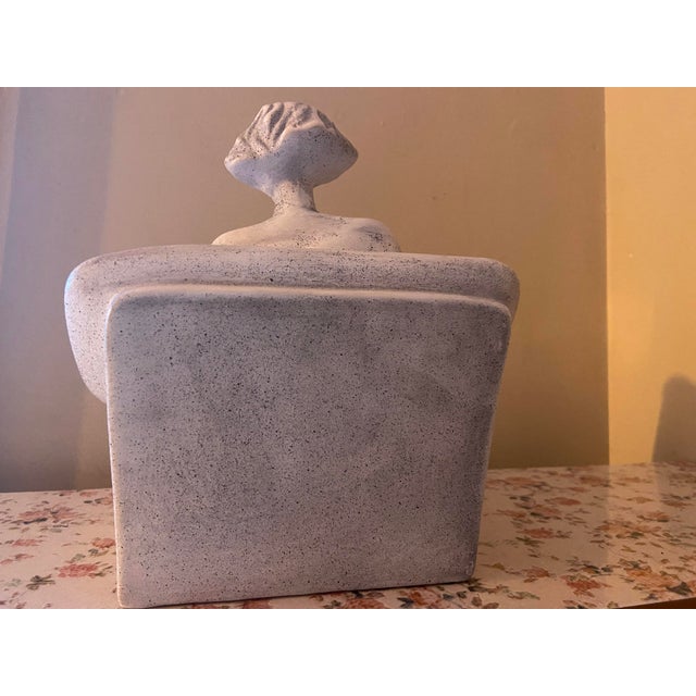 Contemporary Pop Art Ceramic Sculpture of Reclining Woman in Armchair – 28 Cm For Sale - Image 6 of 7