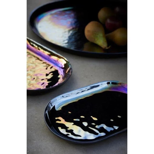 Contemporary Small Mirage Iris Round Tray by Radar For Sale - Image 3 of 4