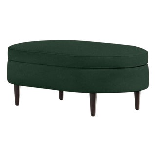 Olive Carlotta Ottoman by Ceraudo For Sale