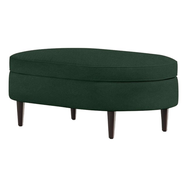Olive Carlotta Ottoman by Ceraudo For Sale