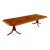 Late 20th Century Baker Furniture Georgian Banded Mahogany Double Pedestal Extension Dining Table For Sale