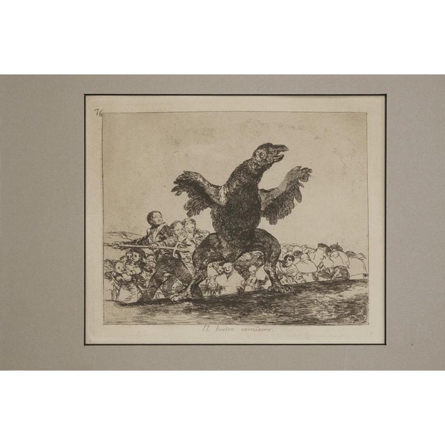 Goya Etching Disasters of War Framed Wall Art - Set of 5 For Sale - Image 4 of 10