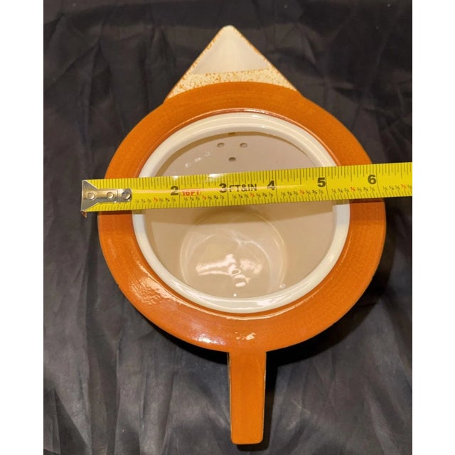 Clarice Cliff Bizarre Autumn Trees Teapot Mma 1993 Art Deco Painted Reproduction For Sale - Image 9 of 14