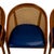 1970s Set of 4 Bent Oak & Cane Tub Chairs on Casters W/ Royal Blue Cushions in the Manner of Ward Bennett For Sale In Tampa - Image 6 of 18