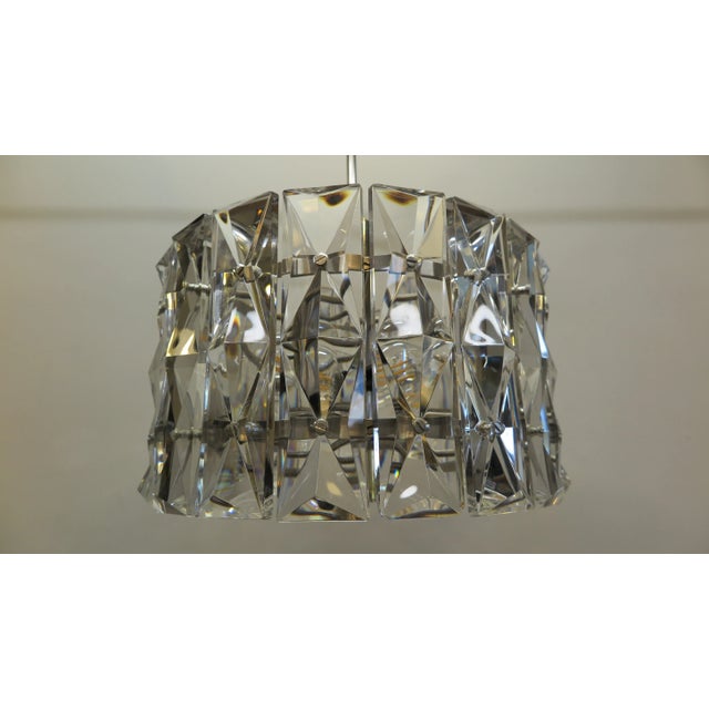 1960s 1960s Mid Century Prism Faceted Crystal Kinkeldey Pendant For Sale - Image 5 of 13