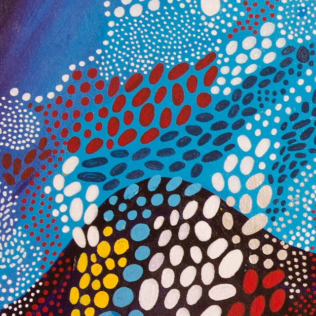 2010s The Turtle — Abstract Expressionist Painting, Oil Markers and Acrylics on Canvas, 18 × 18 In For Sale - Image 5 of 5