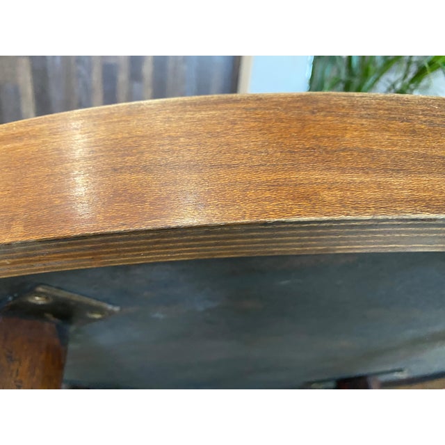 Wood Round Oval Ceramic Coffee Table by Barrois Vallauris, 1960s For Sale - Image 7 of 18