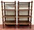 Mid 20th Century Pair of Four-Tier Anglo-Indian Leather, Brass & Rattan Étagères/ Shelves For Sale - Image 5 of 12