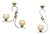 Swedish Modern Brass Pendant Lamps with Organic Leaf Motif, 1950, Set of 2 For Sale