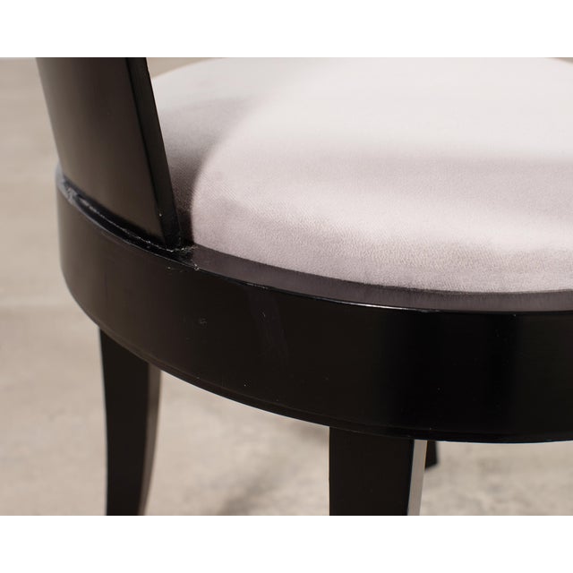 Set of Eight French Art Deco Lacquered Gondola Dining Chairs For Sale - Image 10 of 18