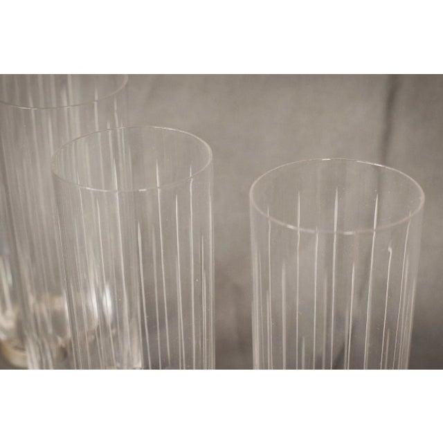 Mid-Century Glasses with Silver Bases, Set of 6 For Sale - Image 4 of 10