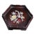 Rosewood Hexagonal Tray Inlaid With Mother-of-Pearl For Sale
