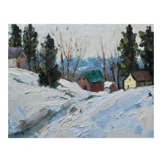 Winterscapes Contemporary Winter Landscape Oil Painting For Sale