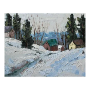 Winterscapes Contemporary Winter Landscape Oil Painting