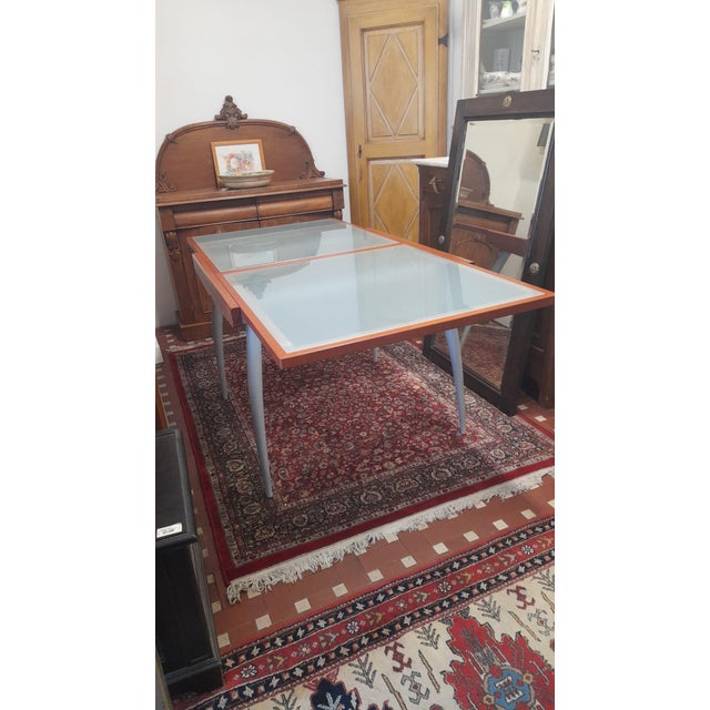 2000 - 2009 Modern Italian Table in Wood and Glass, 2000 For Sale - Image 5 of 7
