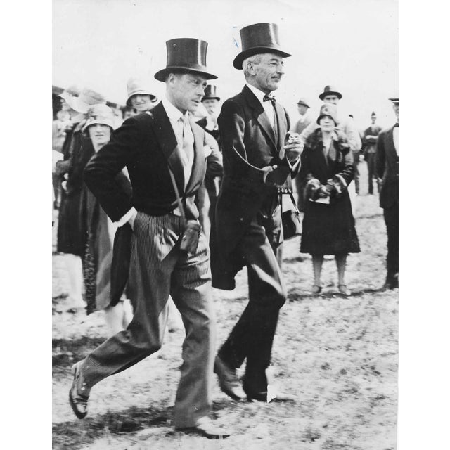 1920s 1928 Prince of Wales Attends Classic Derby at Epsom Downs Photograph For Sale - Image 5 of 5