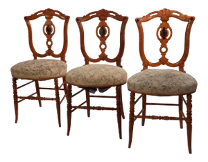 Victorian Side Chair of Birdseye and Tiger Maple 19th C Possibly English