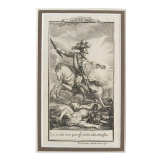 1781 Italian Engraving, Divine Comedy (Dante Alighieri) Canto 22 For Sale