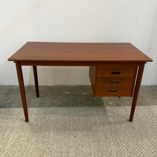 1960s 1960s Arne Vodder Teak Writing Desk With Sliding Drawers For Sale - Image 5 of 12