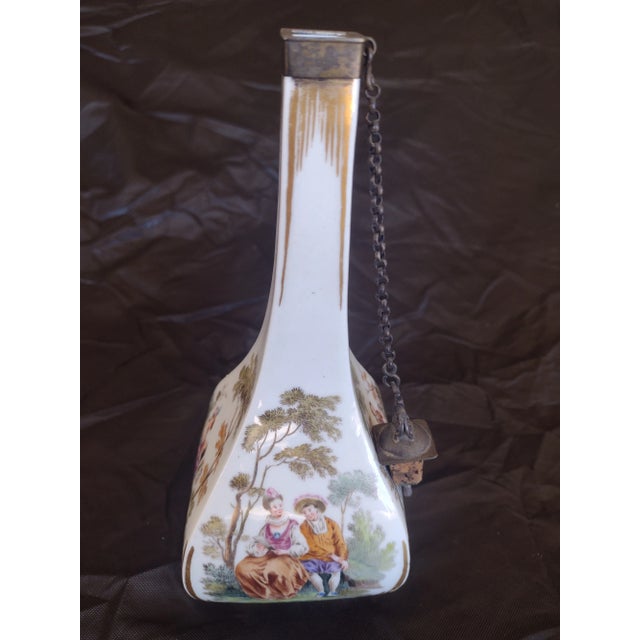 Dresden Porcelain Mid 19th Century Dresden Porcelain Courting Bottle For Sale - Image 4 of 9