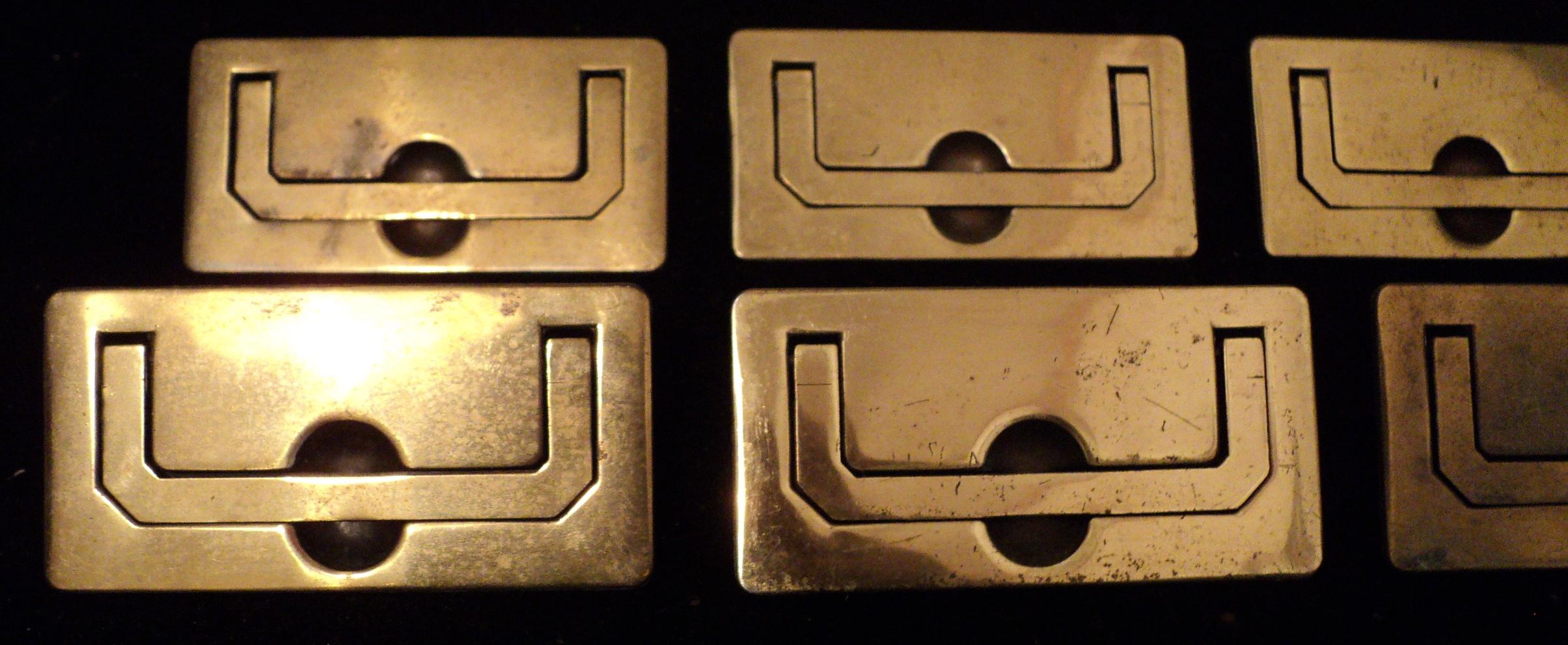 Drawer Pulls RARE Vintage Henredon Scene One Campaign Brass Drawer