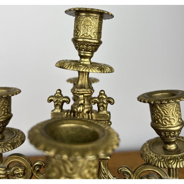 Vintage French Style Ornate Candleholders, Set of 2 For Sale - Image 15 of 16