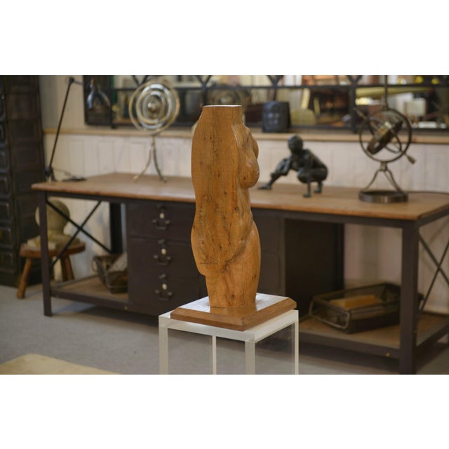 1960s Oak Nude Sculpture, 1960s For Sale - Image 5 of 8