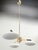 Italian Trio Pendant Polished Brass Matte White Shade Flush Mount by Fabio LTD For Sale - Image 3 of 6
