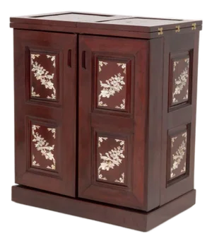 Chinese Mother-of-Pearl Inlay Rosewood Bar Cabinet