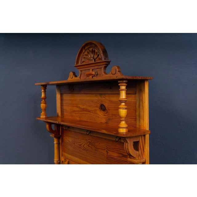 Wood Vintage Brown Wall Shelf For Sale - Image 7 of 14