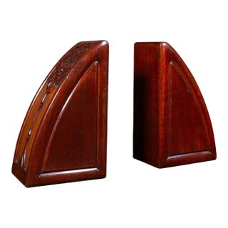 1900s Edwardian Pair of Antique Weighted Bookends, English, Book Rest, Art Nouveau For Sale