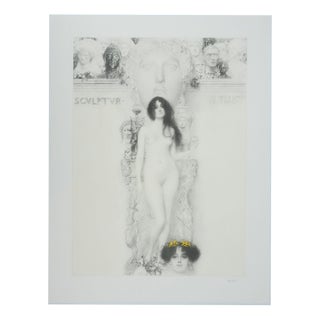 Gustav Klimt, Nude, The Allegory of Sculpture, Lithograph For Sale