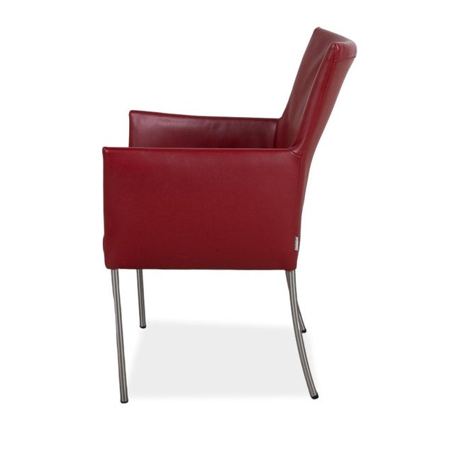 Arc-E Dining Chairs in Red Leather from Bert Plantagie, Set of 4 For Sale - Image 12 of 14