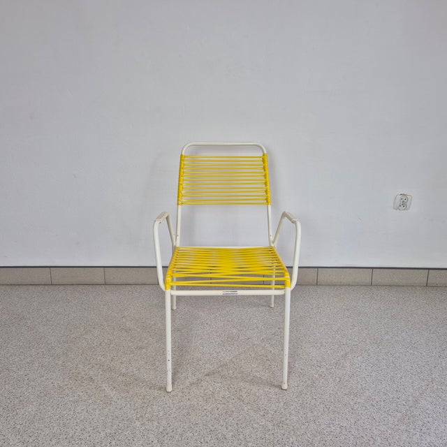 1970s Mid-Century Modern Yellow Spaghetti Armchair from Mauser, 1970s For Sale - Image 5 of 9