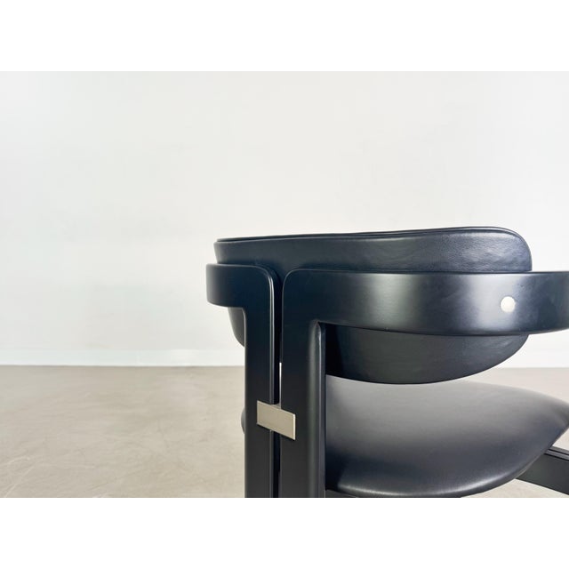 Pamplona Chairs in Leather by Pozzi Augusto Savini, Set of 4 For Sale - Image 10 of 11