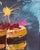 Realism Vintage Still Life Oil Painting: Cake & Cherries, Ukrainian Art 50-40 For Sale - Image 3 of 6