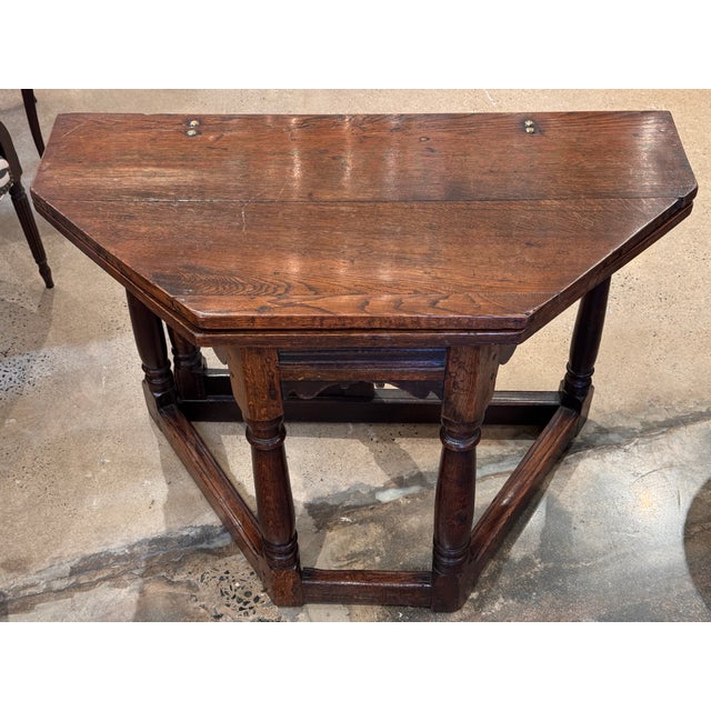 Wood Early 19th Century Charles II Oak Gate-Leg Table For Sale - Image 7 of 15