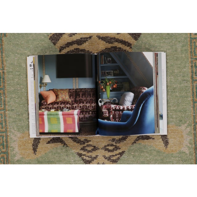 Beige Rug & Kilim’s Distressed Tiger Runner in Green With Beige and Brown Pictorial For Sale - Image 8 of 9