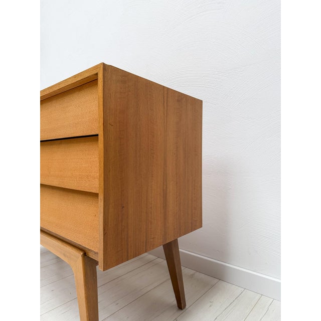 Vintage German Walnut Chest of Drawers, 1950s For Sale - Image 4 of 10