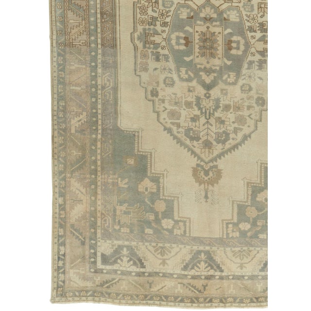 Turkish Vintage Circa 1940 Turkish Oushak Tash Rug 6ft X 10ft 5in For Sale - Image 3 of 9