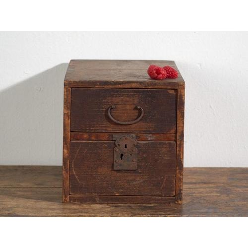 Wood Antique Japanese Document Box For Sale - Image 7 of 9