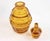 Art Deco Czech Glass Liqueur Set. It includes bottle and 3 glasses. Dimensions of glasses cm. 5x4.5x4.5 Excellent condition.