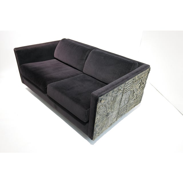 Mid 20th Century Adrian Pearsall Brutalist-Inspired Two-Cushion Sofa Loveseat (2 of 2) For Sale - Image 12 of 12