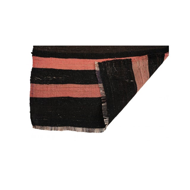 Mid-Century Modern Pink & Brown Vintage Mini Kilim Rug - 2`0″ X 2`1″ For Sale - Image 3 of 3