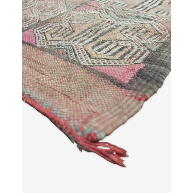 Tribal Handwoven Flatweave Vintage Rug - 14.2 X 5.8 Ft For Sale - Image 3 of 6